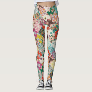 Leggings patchwork de sarilmak