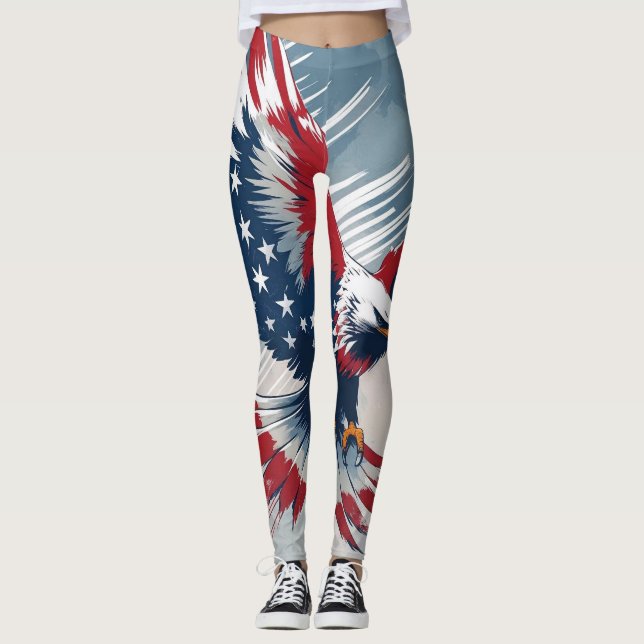 Leggings Patriotic Eagle USA (Anverso)