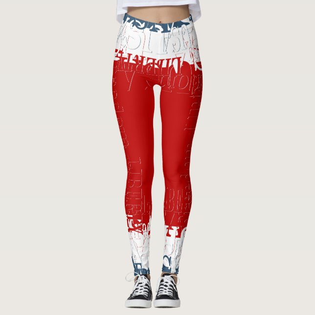 Leggings Patriotic Liberty Square Red White & Blue (Anverso)