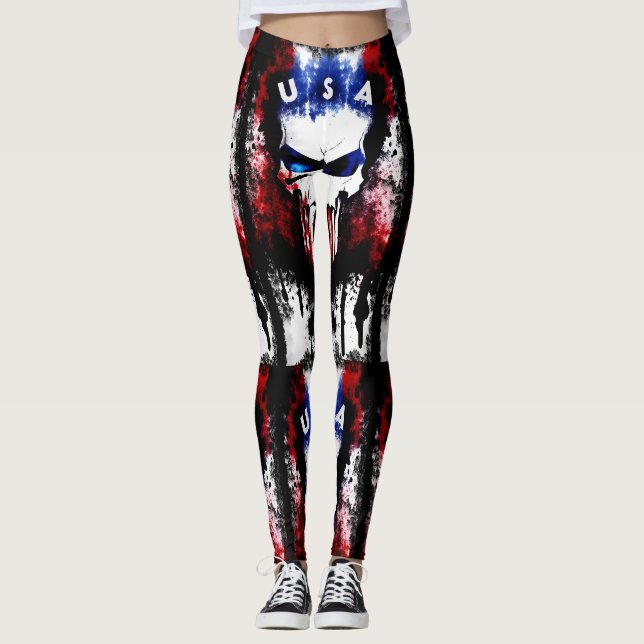Leggings Patriotic Punisher (Estados Unidos de América) (Anverso)