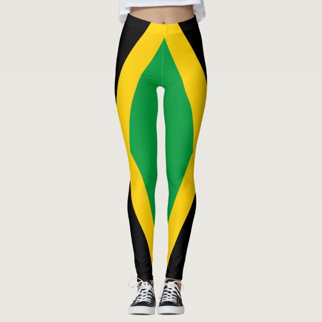 Leggings Patriótico de Bandera Nacional de Jamaica  (Anverso)