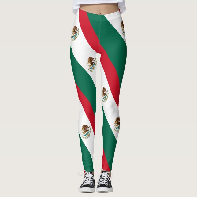 Leggings Patriótico mexicano de la bandera de México (Anverso)