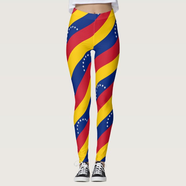 Leggings Patriótico venezolano de la bandera de Venezuela (Anverso)