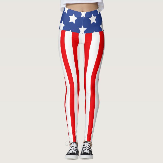 Leggings Patrióticos de Cintura Alta (Anverso)
