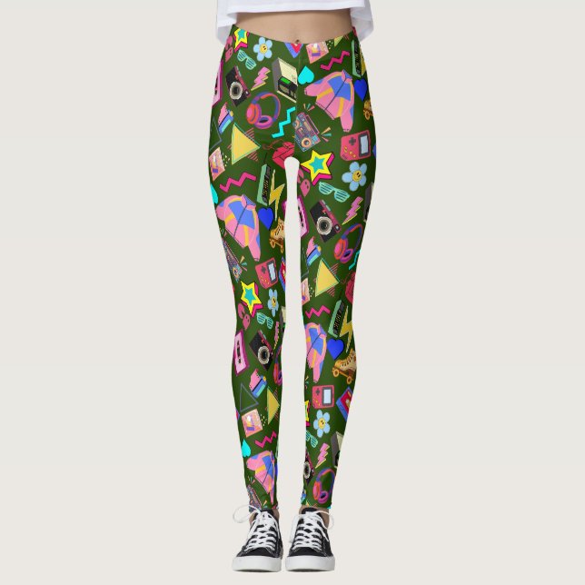 Leggings Patrón 01.w DGreen BG (Anverso)