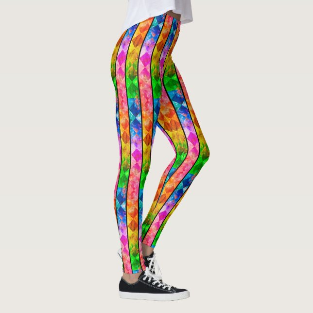 Leggings Patrón #5b Harlequin arcoiris (Derecha)