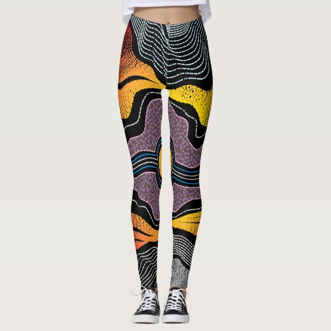 Leggings Patrón aborigen-1 Leggencias (Anverso)