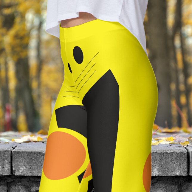 Leggings Patrón abstracto amarillo vibrante (Abstract on Bright Yellow)