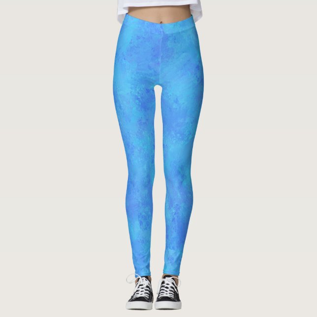 Leggings Patrón abstracto azul (Anverso)