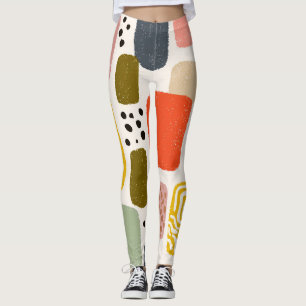 Leggings Patrón abstracto boho moderno de acuarela Colori