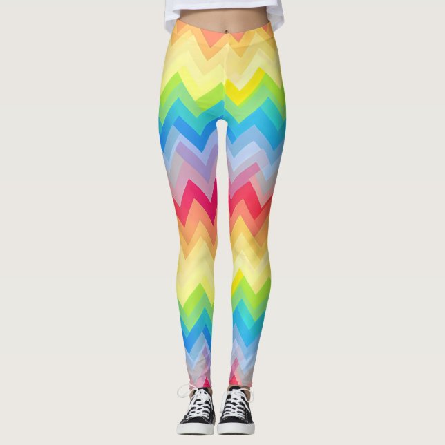 Leggings Patrón abstracto Colores alegres (Anverso)