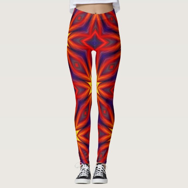 Leggings Patrón abstracto colorido (Anverso)
