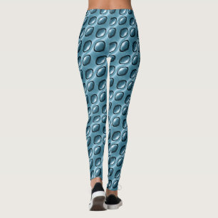 Leggings Patrón abstracto de acero azul