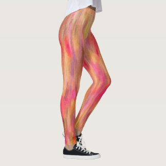 Leggings Patrón abstracto de arte botánico