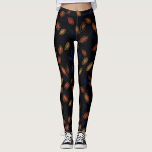 Leggings Patrón abstracto de colores otoñales