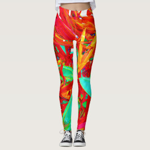 Leggings Patrón abstracto de colores vibrantes
