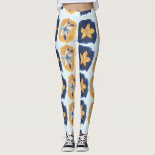 Leggings Patrón abstracto de flores