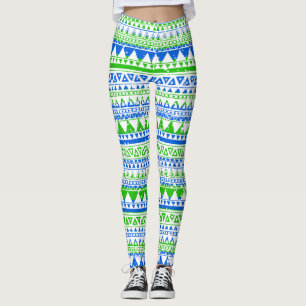 Leggings Patrón abstracto de la bandera de Sierra Leona de 