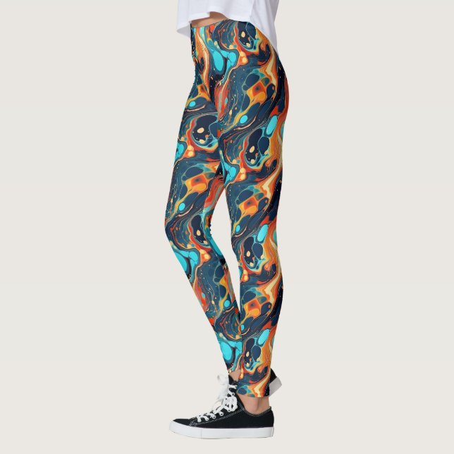 Leggings Patrón abstracto de líquido con baldosas Guay (Izquierda)