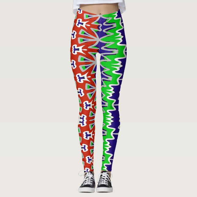 Leggings Patrón abstracto multicolor "Ratti_Creative_Arts" (Anverso)