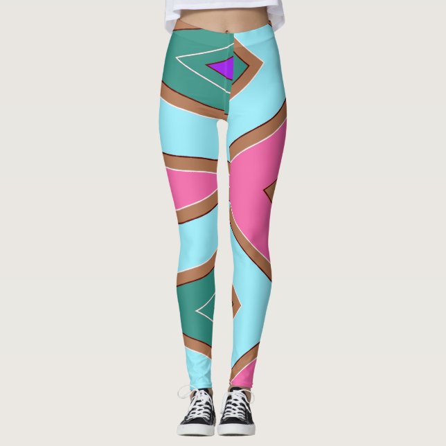 Leggings Patrón abstracto multicolor "Ratti_Creative_Arts" (Anverso)