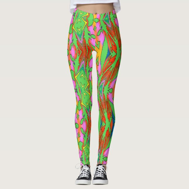 Leggings Patrón abstracto multicolor "Ratti_Creative_Arts" (Anverso)