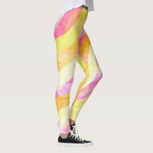 Leggings Patrón abstracto ondulado vibrante