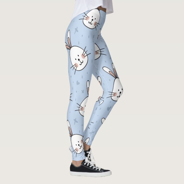 Leggings Patrón Adorable de conejo conejo conejo conejo (Derecha)