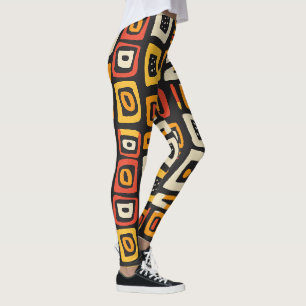 Leggings Patrón africano de resumen geométrico