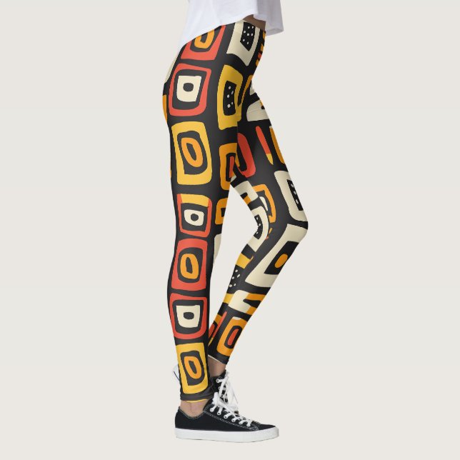 Leggings Patrón africano de resumen geométrico (Derecha)
