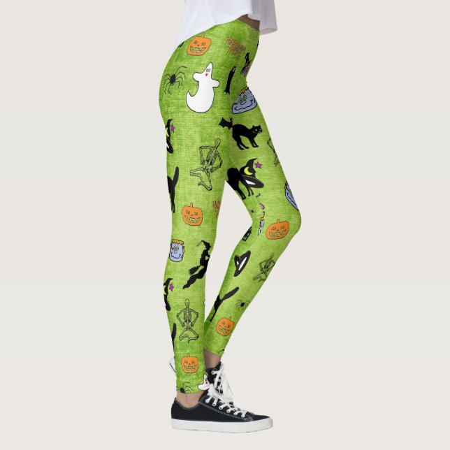 Leggings Patrón aleatorio de Halloween Diseño de vacaciones (Derecha)