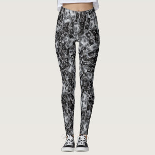 Leggings Patrón aleatorio de máscara de cabeza asquerosa