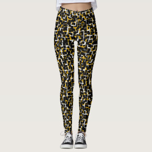 Leggings Patrón amarillo blanco negro Camo digital