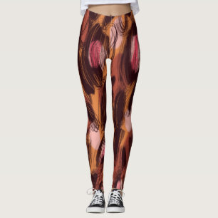 Leggings Patrón animal africano de los puntos leopardo