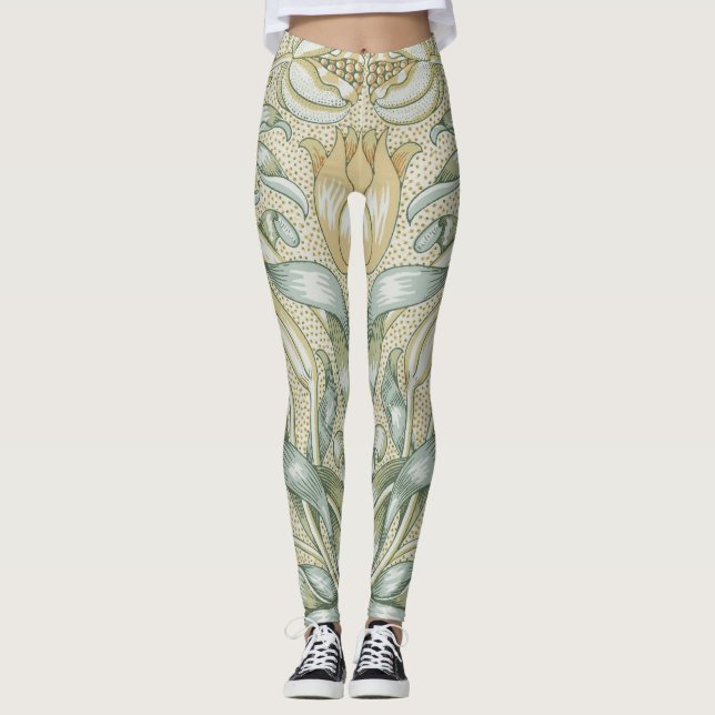 Leggings Patrón Antiguo de Granada William Morris Lily (Anverso)