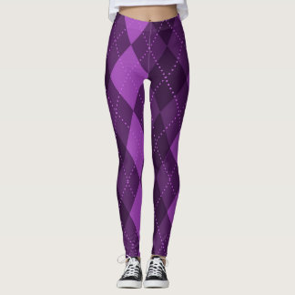 Leggings Patrón argyle - rosa oscuro