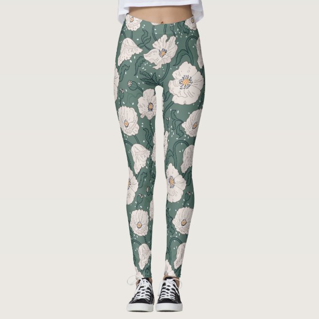 Leggings Patrón Art Nouveau William-Morris (Anverso)
