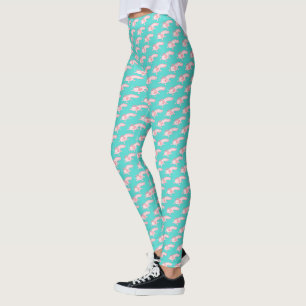 Leggings Patrón Axolotal rosado