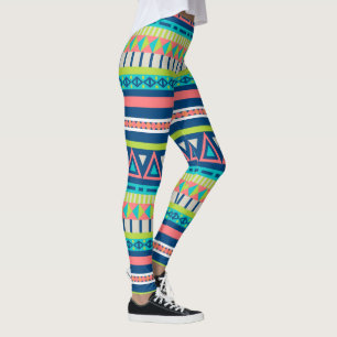 Leggings Patrón azteca vibrante