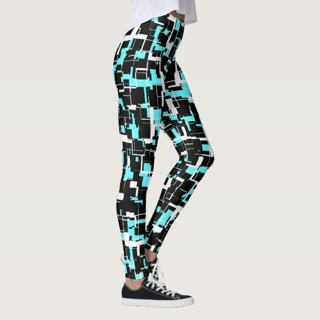 Leggings Patrón azul blanco negro de moda de Guay (Derecha)