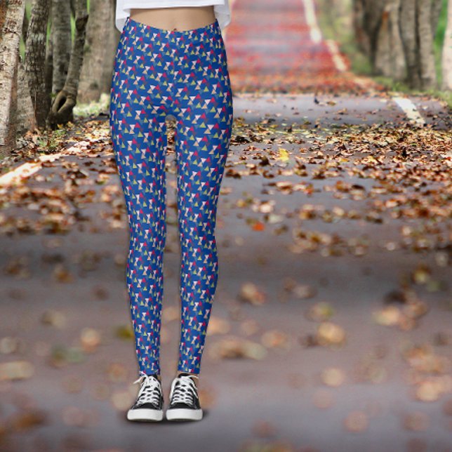 Leggings Patrón azul de color geométrico simple (Subido por el creador)