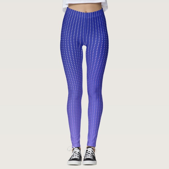 Leggings Patrón azul de puntos blancos (Anverso)