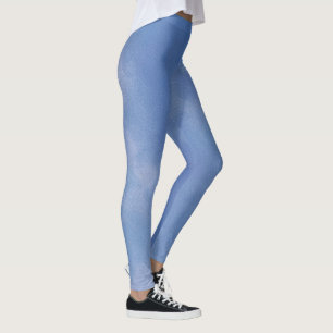 Leggings Patrón azul de Vista de color de agua
