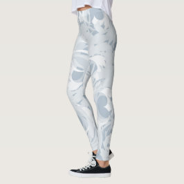 Leggings Patrón azul Verde azulado seco A