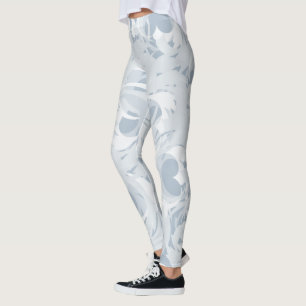 Leggings Patrón azul Verde azulado seco A