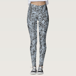 Leggings Patrón azul y negro abstracto