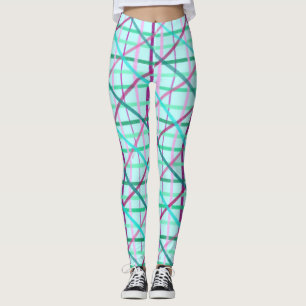 Leggings Patrón azul y Rosa controlado