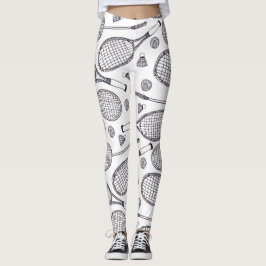 Leggings Patrón Badminton - Piernas de tenis - Squash