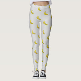 Leggings Patrón bananero en gris