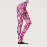 Leggings Patrón Bauhaus de vino púrpura retro<br><div class="desc">Las leggings de patrón de vino púrpura retro Bauhaus presentan un patrón de vino de época rosa,  púrpura y blanco. Perfectos regalos para los amantes del vino para cumpleaños,  celebraciones,  regalos de agradecimiento,  personal,  Navidades y regalos de vacaciones. Creado por Evco Studio www.zazzle.com/store/evcostudio</div>